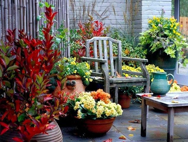 muebles madera decoración jardín