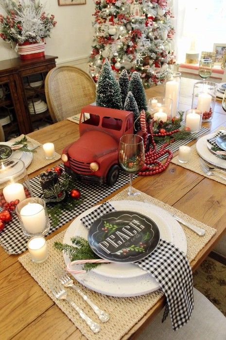 decoracion mesa navidad