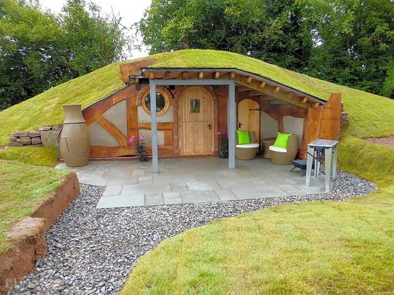 Casa de madera cueva. Fuente: Pinterest